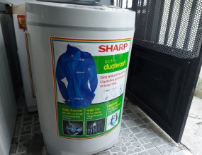 Máy giặt cũ Sharp 7.5kg giá rẻ ít hao điện nước bền bỉ còn bảo hành